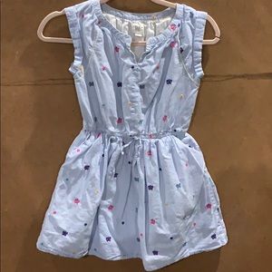 GAP Kids light blue pinstripe butterfly dress (10)